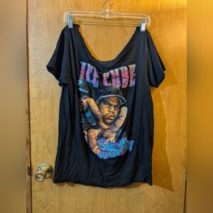 Ice Cube Retro Shirt With Custom Boat Neck